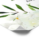 Elegante witte orchidee BRUIDSSUITE Welkomstbord Poster (Hoek)