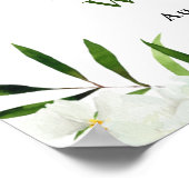 Elegante witte orchidee KOPPEL DOOP Welkomstbord Poster (Hoek)