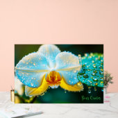 Elegante Witte Orchidee met Waterdruppels Botanisc Acryl Bord (Huwelijk)