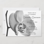 Elegante witte orchidee quinceanera partij kaart (Voorkant)