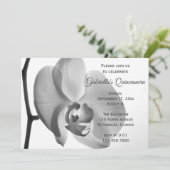 Elegante witte orchidee quinceanera partij kaart (Staand voorkant)