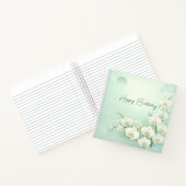 Elegante witte orchidee verjaardag notitieboek (Binnen)
