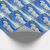 Elegante witte orchidee waterverf schilderij cadeaupapier (Hoek)