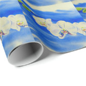 Elegante witte orchidee waterverf schilderij cadeaupapier (Rol Hoek)