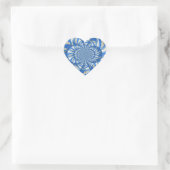 Elegante witte orchidee waterverf schilderij hart sticker (Tas)