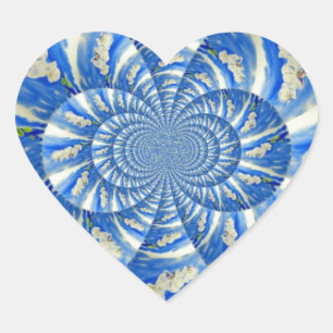 Elegante witte orchidee waterverf schilderij hart sticker