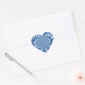 Elegante witte orchidee waterverf schilderij hart sticker (Envelop)