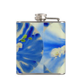 Elegante witte orchidee waterverf schilderij heupfles (Achterkant)