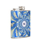Elegante witte orchidee waterverf schilderij heupfles (Rechts)