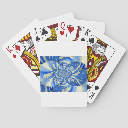 Elegante witte orchidee waterverf schilderij pokerkaarten (Achterkant)