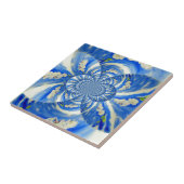 Elegante witte orchidee waterverf schilderij tegeltje (Zijkant)