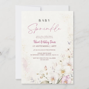Elegante Witte Orchidee Wilde Bloem Baby Shower Kaart
