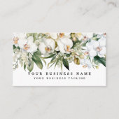 Elegante witte orchideeën bloemen Bloemen Visitekaartje (Voorkant)