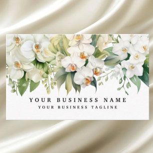 Elegante Witte Orchideeën Bloemen Bloemstuk  Visitekaartje