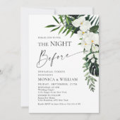 Elegante witte orchideeën Boheems repetitiediner Kaart (Voorkant)