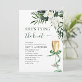 Elegante Witte Orchideeën Boheemse Bruids Shower Kaart (Staand voorkant)