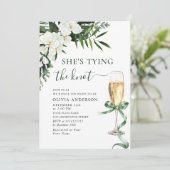 Elegante Witte Orchideeën Boheemse Bruidsborrel Kaart (Staand voorkant)