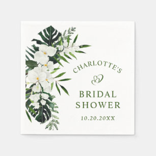 Elegante Witte Orchideeën Boheemse BRUIDSSCHOONMAA Servet