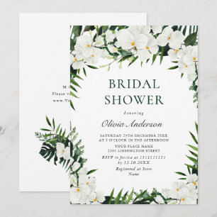 Elegante Witte Orchideeën Boheemse BRUIDSSUITE Kaart