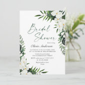 Elegante Witte Orchideeën Boheemse Bruiloft Feest Kaart (Staand voorkant)