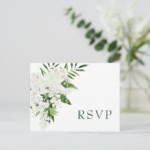 Elegante Witte Orchideeën Boheemse Bruiloft RSVP   Briefkaart (Staand voorkant)