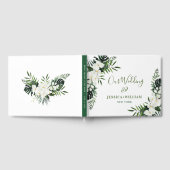 Elegante Witte Orchideeën Boheemse Bruiloftsshower Gastenboek (Volledig)