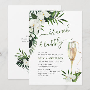 Elegante Witte Orchideeën Boheemse BRUNCH & BRUISE Kaart