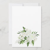 Elegante Witte Orchideeën Boheemse VERLOVINGSPARTY Kaart (Achterkant)