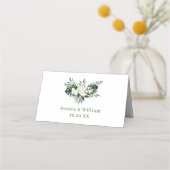 Elegante witte orchideeën Bohemian bloemenbruiloft Plaatskaartje (Achterkant)