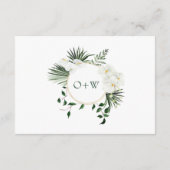 Elegante witte orchideeën Bohemian bruiloft detail Informatiekaartje (Achterkant)