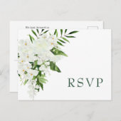 Elegante witte orchideeën Bohemian Chic Wedding RS Briefkaart (Voorkant / Achterkant)