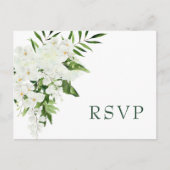 Elegante witte orchideeën Bohemian Chic Wedding RS Briefkaart (Voorkant)