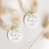 Elegante witte orchideeën bruidsdouche bedankjes labels