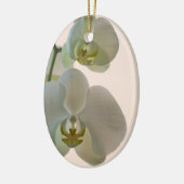 Elegante witte orchideeën bruidsmeisje bedankt keramisch ornament (Links)