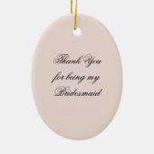 Elegante witte orchideeën bruidsmeisje bedankt keramisch ornament (Achterkant)