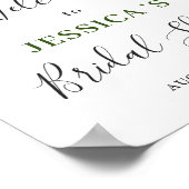 Elegante witte orchideeën BRUIDSSHOUDER Welkomstbo Poster (Hoek)