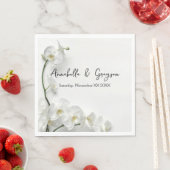 Elegante Witte Orchideeën Bruiloft Servet (Insitu)