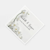 Elegante Witte Orchideeën Bruiloft Servet (Hoek)