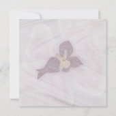 Elegante witte orchideeën bruiloft uitnodiging Kaa (Achterkant)