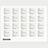Elegante witte orchideeën bruiloft vierkante sticker (Vel)