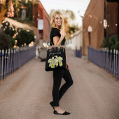 Elegante witte orchideeën gouden glitter druppels  tote bag