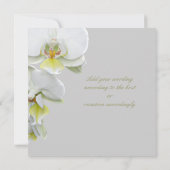 Elegante Witte Orchideeën Huwelijk/ Uitnodigingen  (Achterkant)