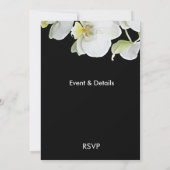Elegante Witte Orchideeën Huwelijks-/Uitnodigingen Kaart (Achterkant)