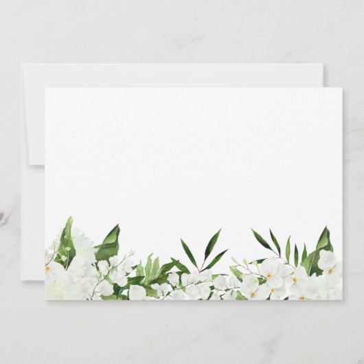 Elegante witte orchideeën, je wordt mijn bruidsmei kaart (Achterkant)