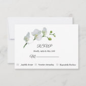 Elegante witte orchideeën RSVP Card (Voorkant)