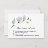 Elegante witte orchideeën RSVP Card (Achterkant)