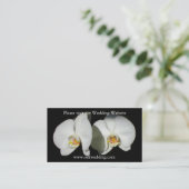 Elegante witte orchideeën tropische bloemen informatiekaartje (Staand voorkant)