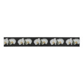 Elegante witte orchideeën, tropische bloemenfoto grosgrain lint (Voorkant)