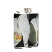 Elegante witte orchideeën, tropische bloemenfoto heupfles (Rechts)