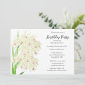 Elegante witte orchideeën verjaardagsfeestje voor kaart (Staand voorkant)